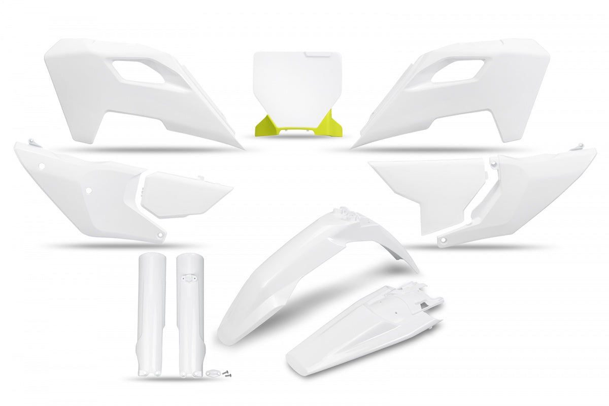 UFO Full Plastic Kit white 20-24 for Husqvarna TC 250 - TC 125 - FC 250 - FC 350 - FC 450 - TX 300 - FX 350 - FX 450