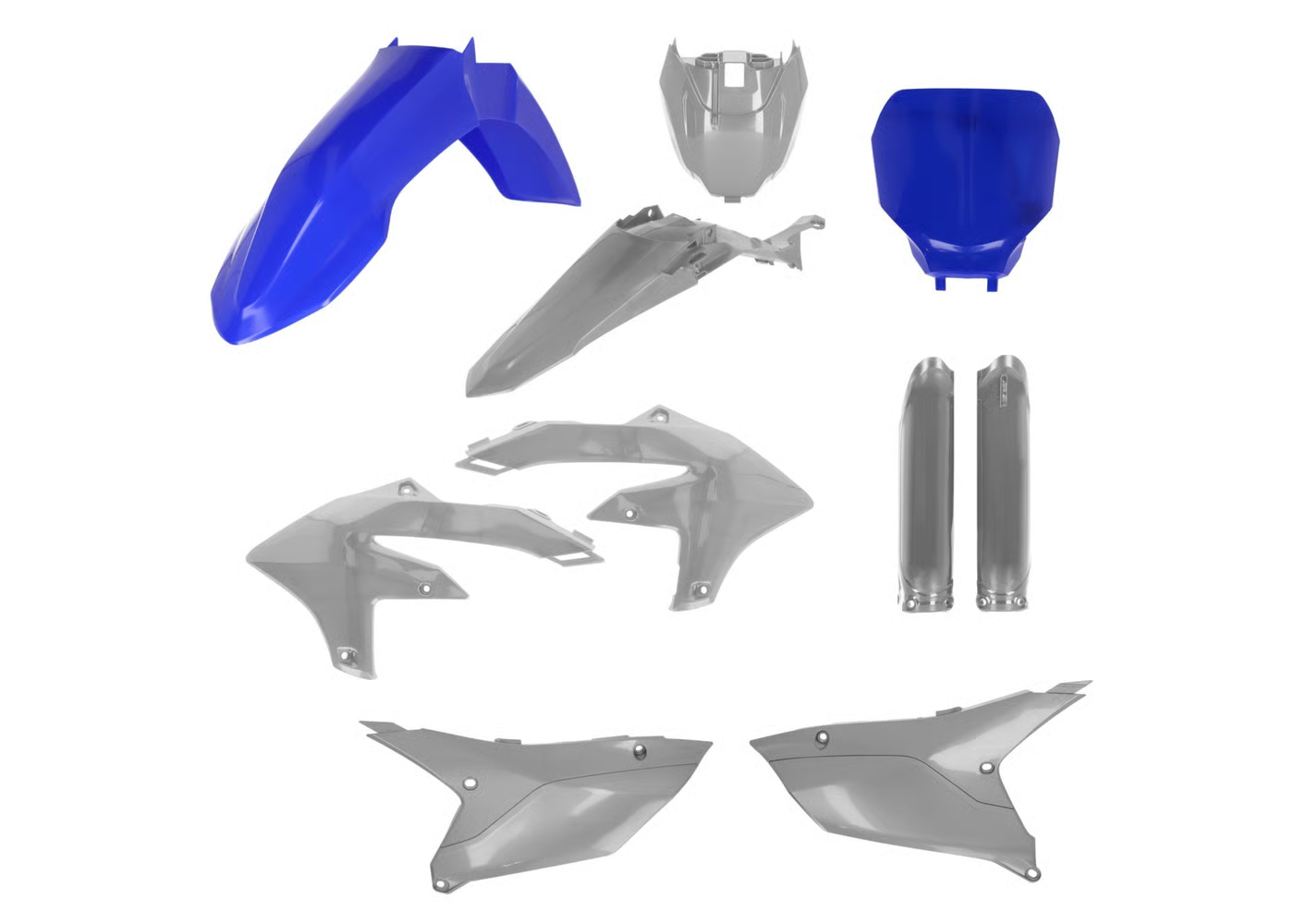 ACERBIS Full Plastic Kit GREY / BLUE for Yamaha YZF 250 (2024-25) - YZF 450 (2023-25)