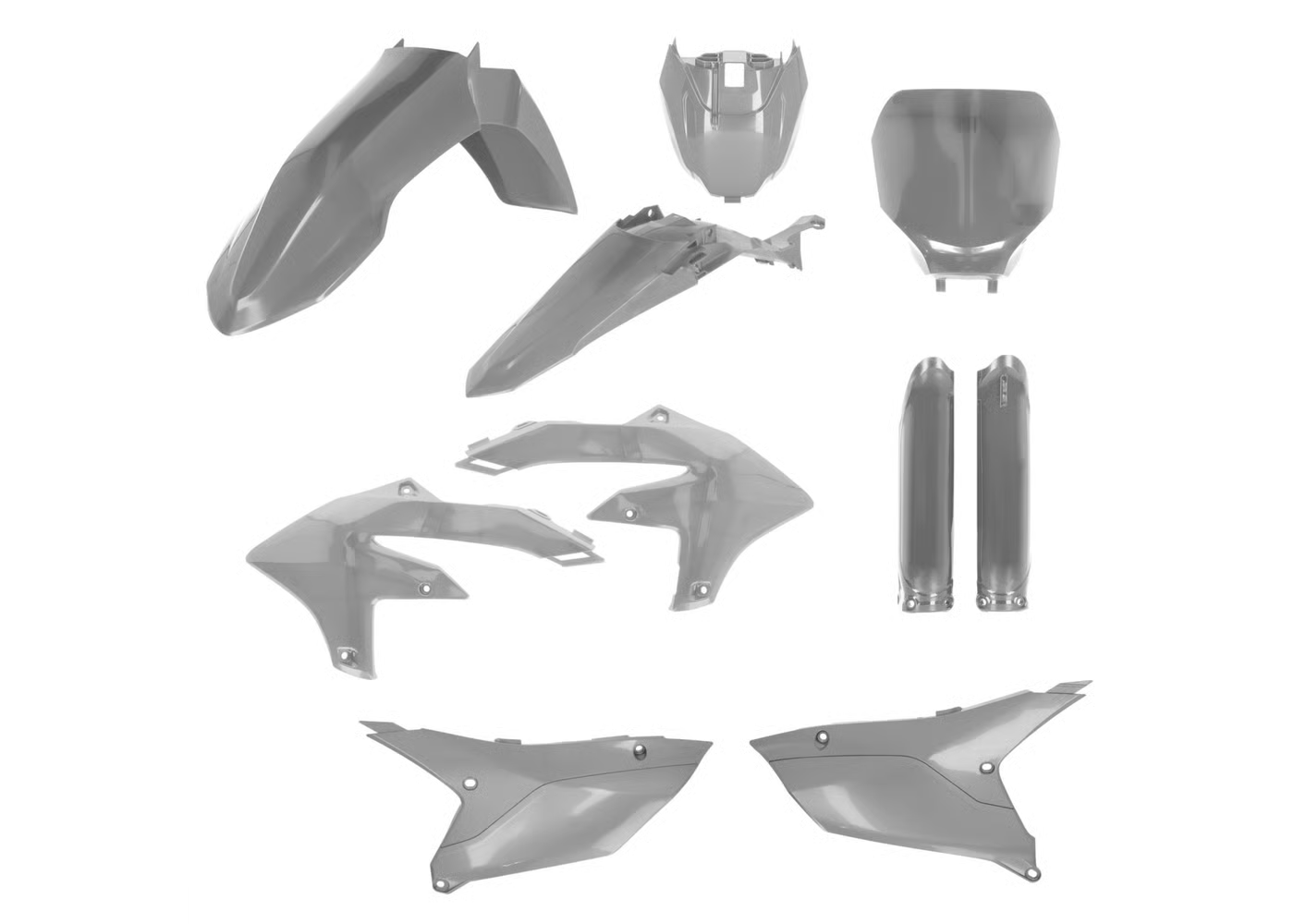 ACERBIS Full Plastic Kit GREY for Yamaha YZF 250 (2024-25) - YZF 450 (2023-25)