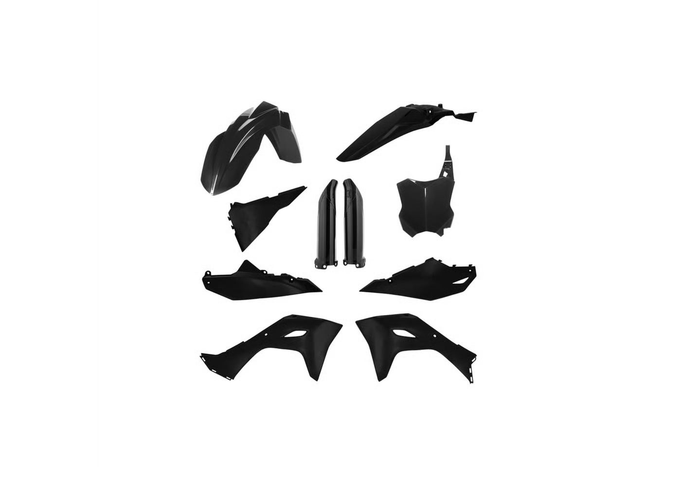 ACERBIS Full Plastic Kit BLACK for Kawasaki KXF 250 (2025-2026) - KXF 450 (2024-26)