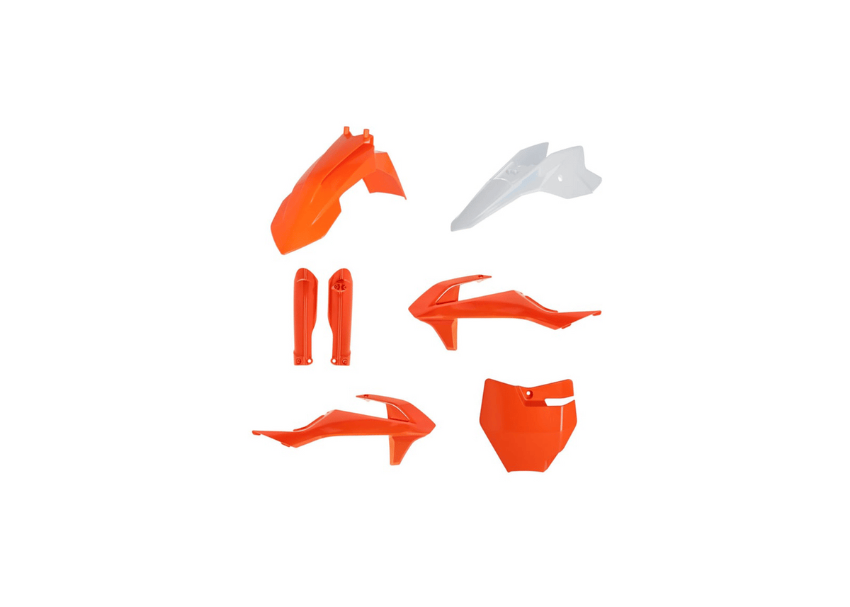 Acerbis full plastic kit Orange/White - part 2980585321