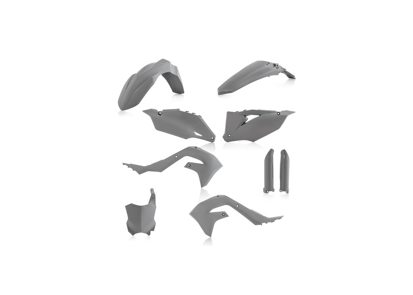 ACERBIS Full Plastic Kit GREY 24 for Kawasaki KXF 250 (2021-24) - KXF 450 (2019-23)