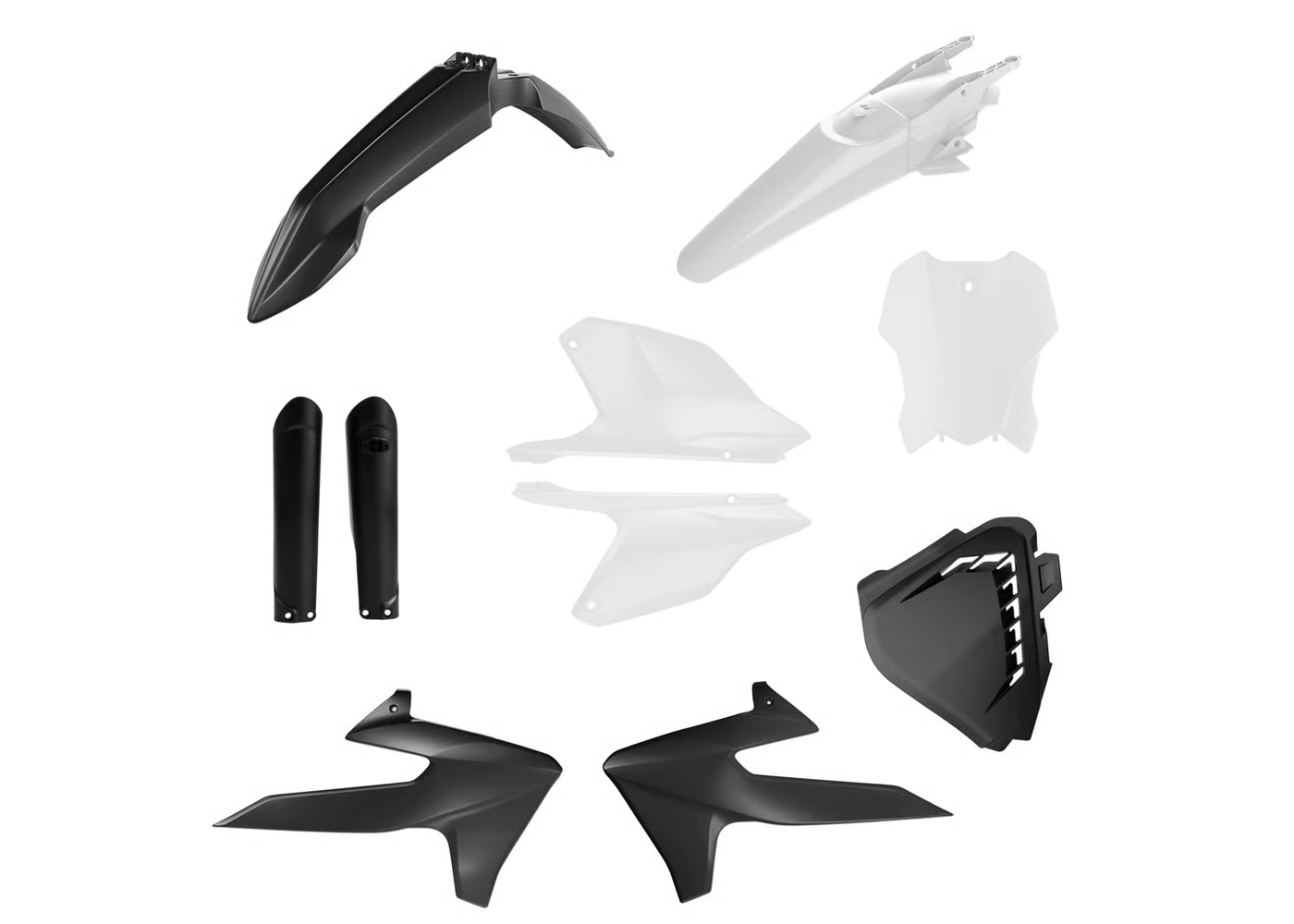 ACERBIS Black / White Full Plastic Kit Triumph (2024 - 2026 TF250-X) (2025 - 2026 TF450-RC)
