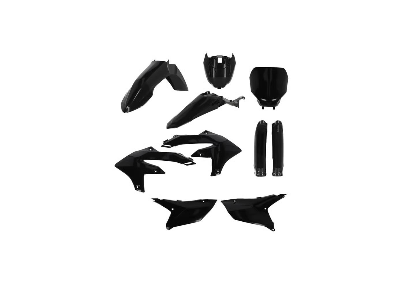 ACERBIS Full Plastic Kit BLACK for Yamaha YZF 250 (2024-25) - YZF 450 (2023-25)
