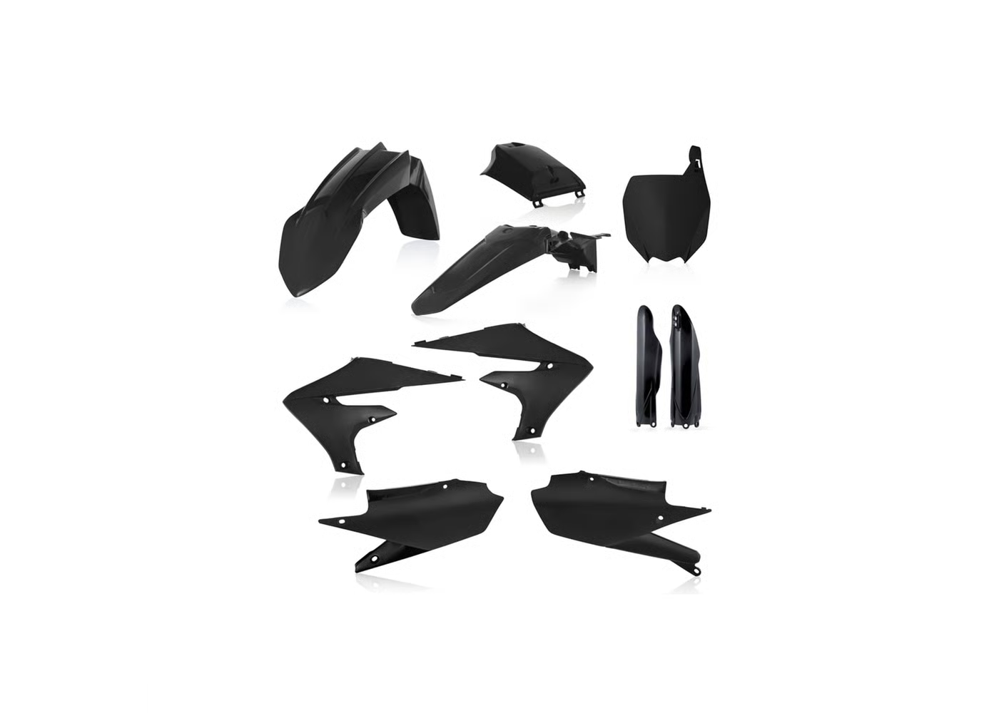 ACERBIS Full Plastic Kit BLACK for Yamaha YZF 250 (2019-23) - YZF 450 (2018-22)