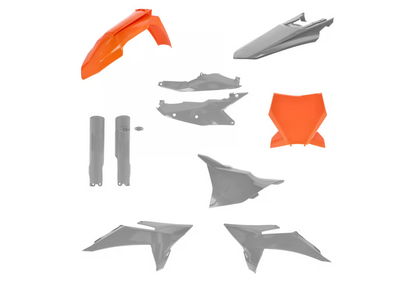 ACERBIS FULL PLASTIC KIT ORANGE / GREY