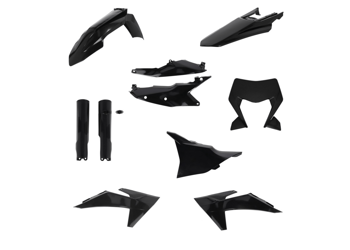 Acerbis full plastic kit Black for 2024-2025 KTM XC-W