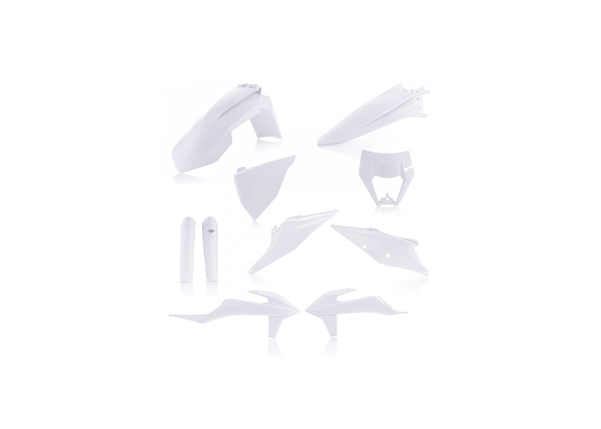 Acerbis full plastic kit White for 2020-2023 KTM EXC / XC-W