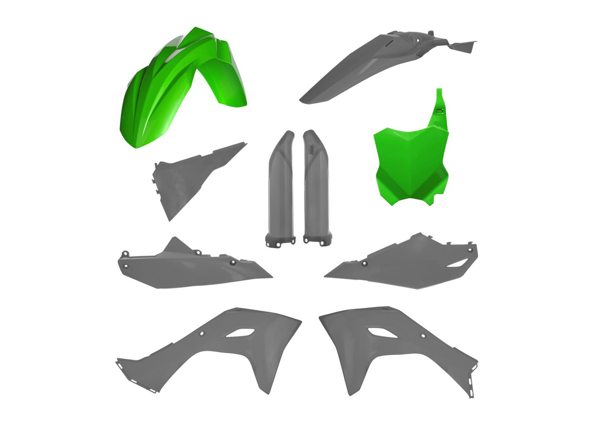 Acerbis full plastic kit Grey/Green - part 2983574594