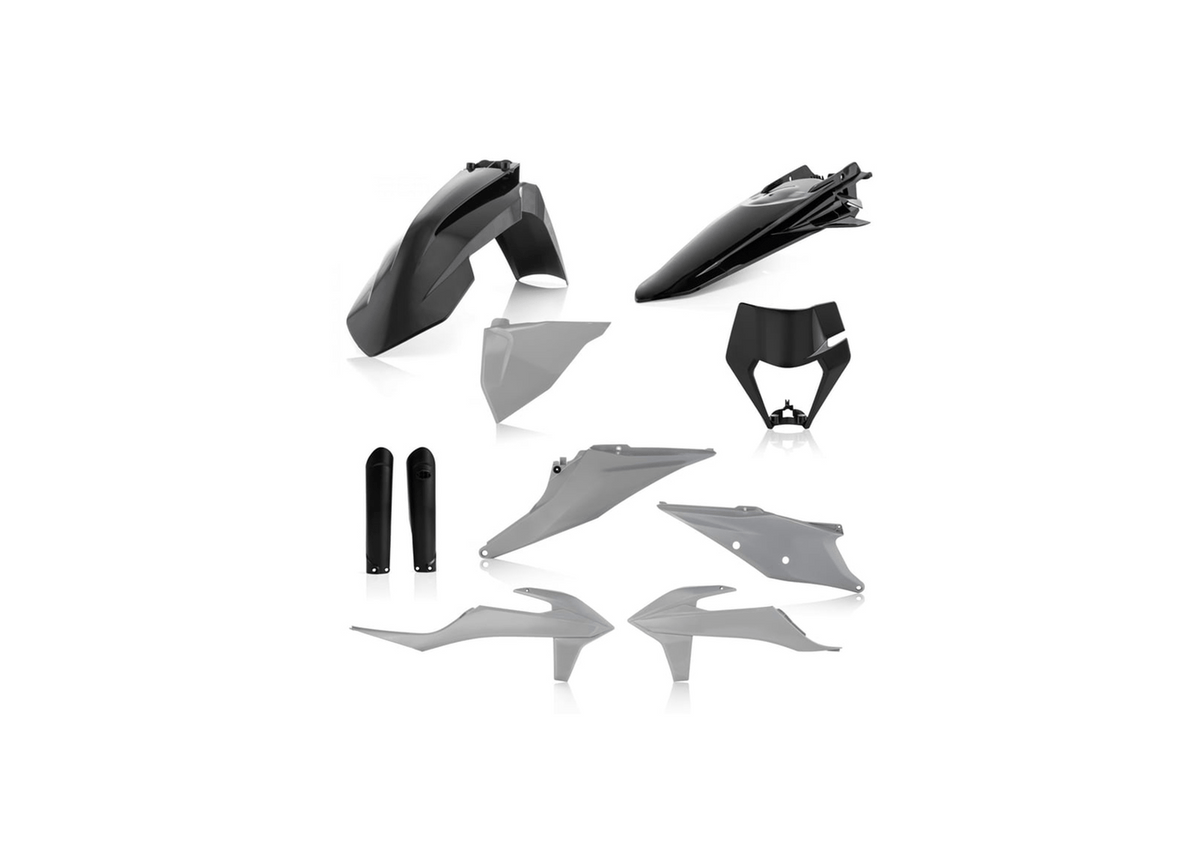 Acerbis full plastic kit Gray/Black for 2020-2023 KTM EXC / XC-W