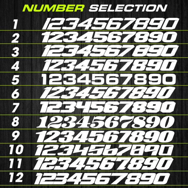 KTM SX1 Series Number Plates