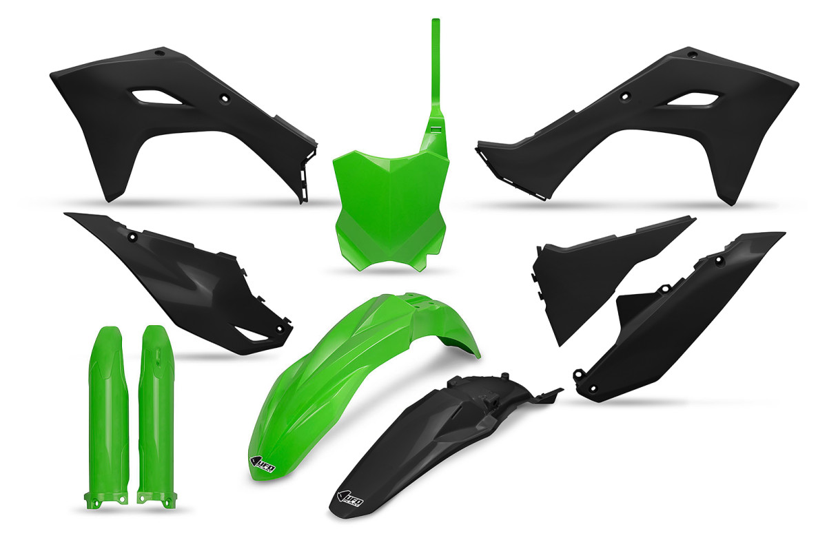 UFO Full Plastic Kit BLACK SHROUD / REAR END for Kawasaki KXF 250 (2025-2026) - KXF 450 (2024-26) (Copy)