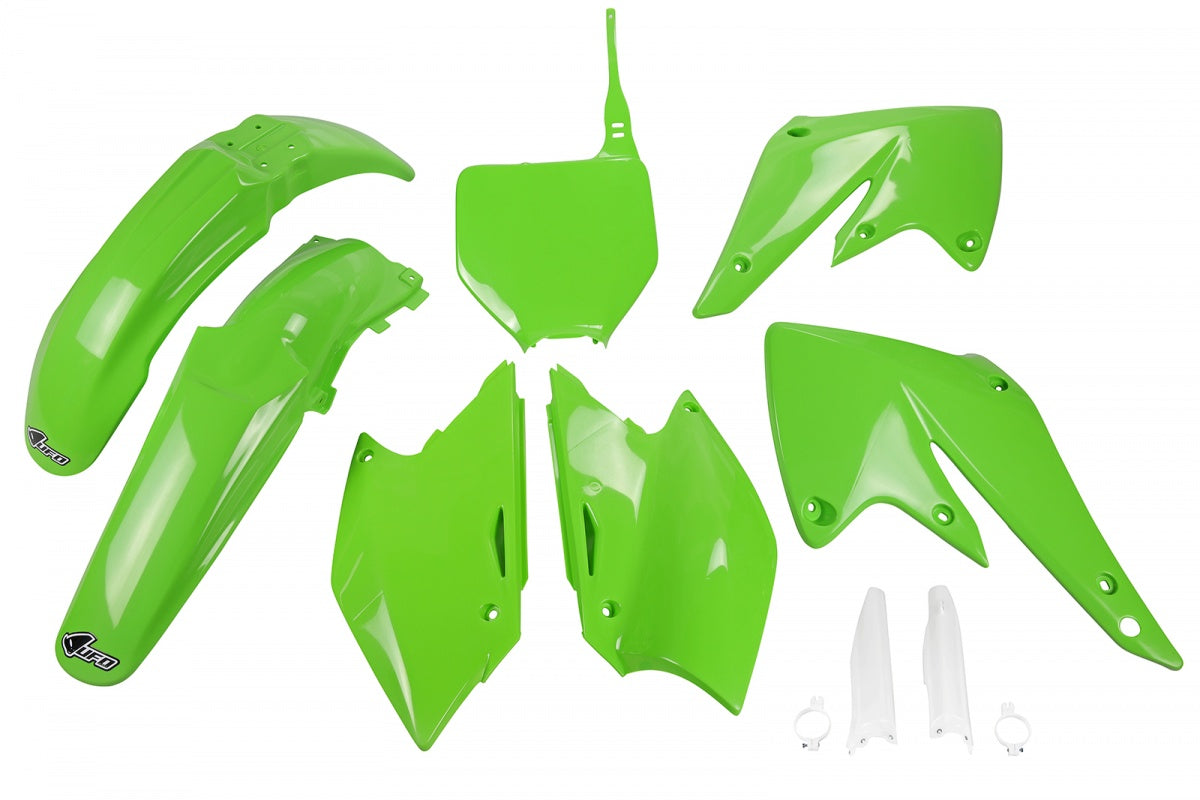 UFO Full Plastic Kit green for Kawasaki KXF 250 (2004-05)