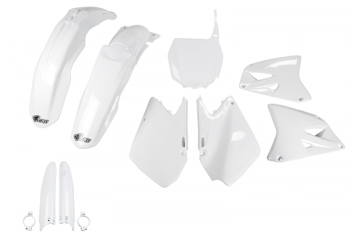 Full Plastic Kit white for Suzuki RM 125 (2001-08) - RM 250 (2001-0)