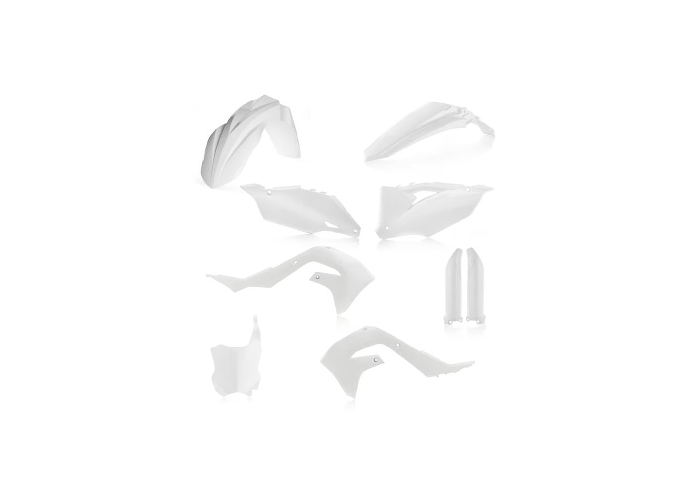 ACERBIS Full Plastic Kit WHITE 24 for Kawasaki KXF 250 (2021-24) - KXF 450 (2019-23)