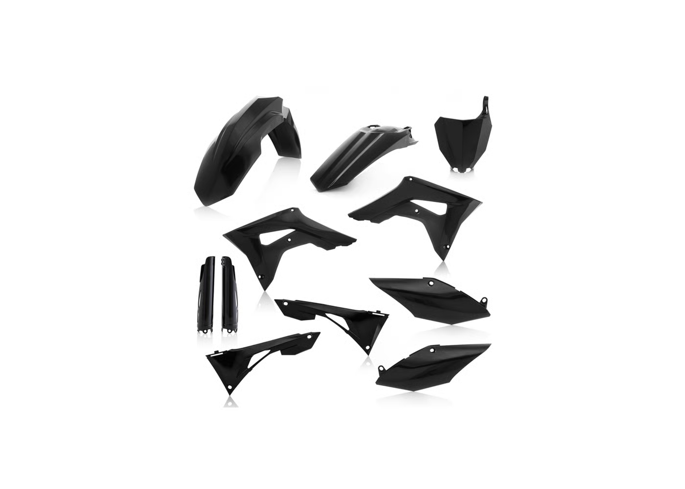 ACERBIS Full Plastic Kit BLACK for Honda CRF 250R (2018-21) - CRF 450R (2017-20)