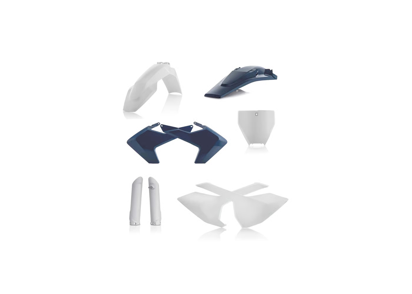 ACERBIS WHITE/BLUE PLASTIC KIT