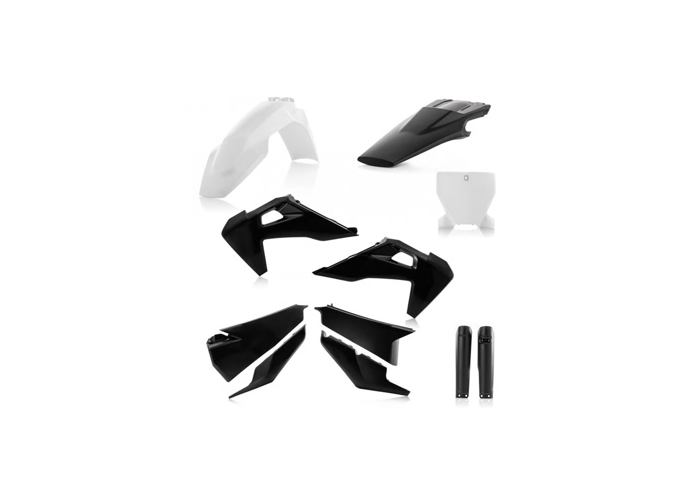 ACERBIS WHITE/BLACK FULL PLASTIC KIT
