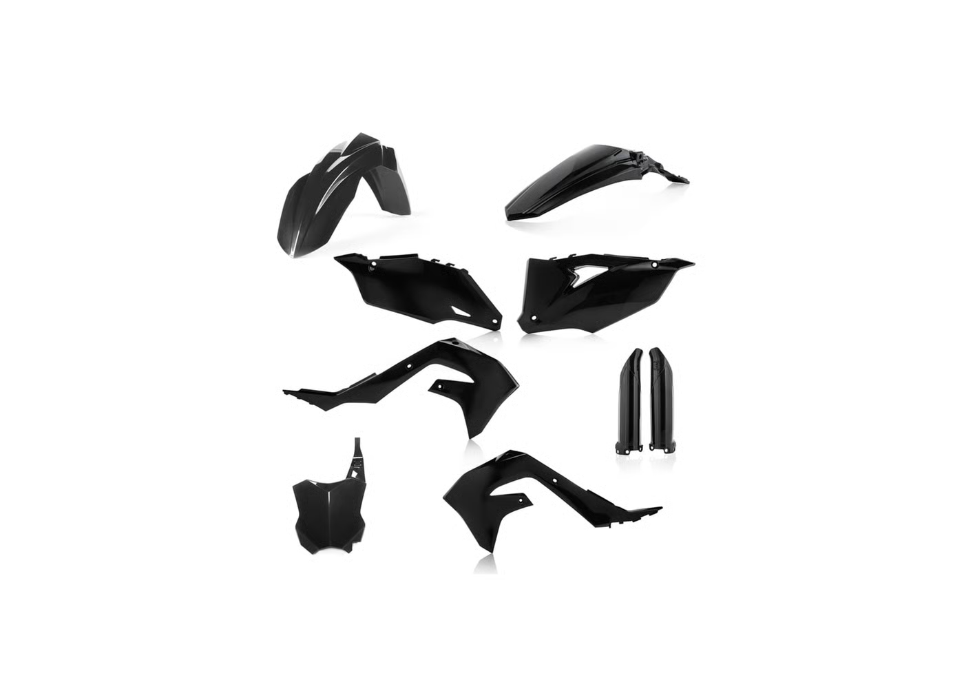 ACERBIS Full Plastic Kit BLACK 24 for Kawasaki KXF 250 (2021-24) - KXF 450 (2019-23) (Copy)
