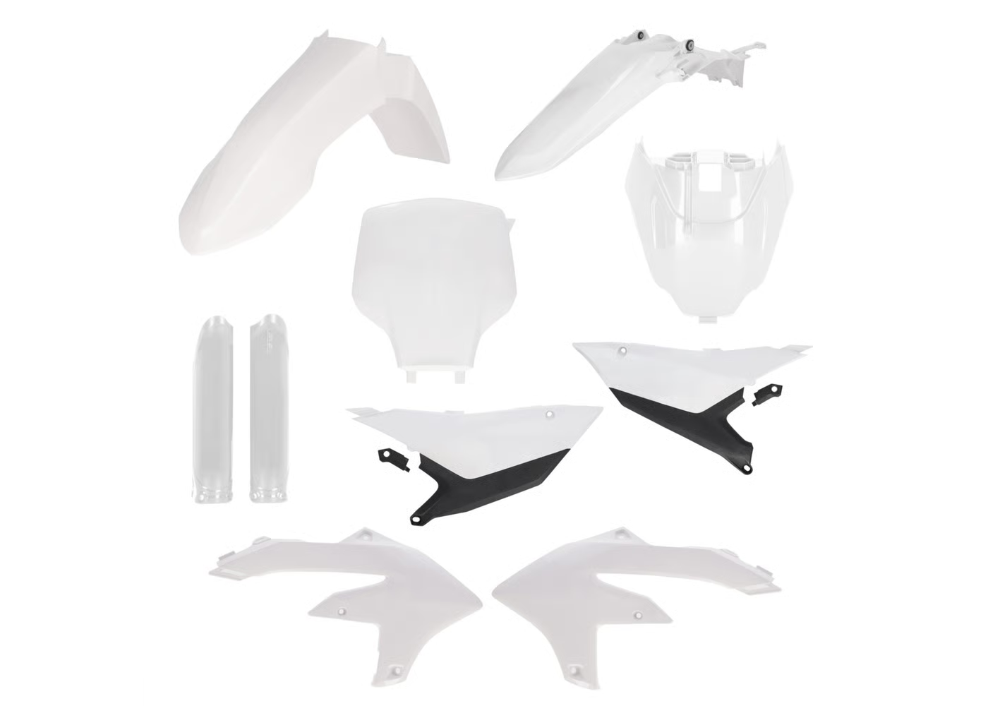 ACERBIS FULL PLASTIC KIT WHITE / BLACK