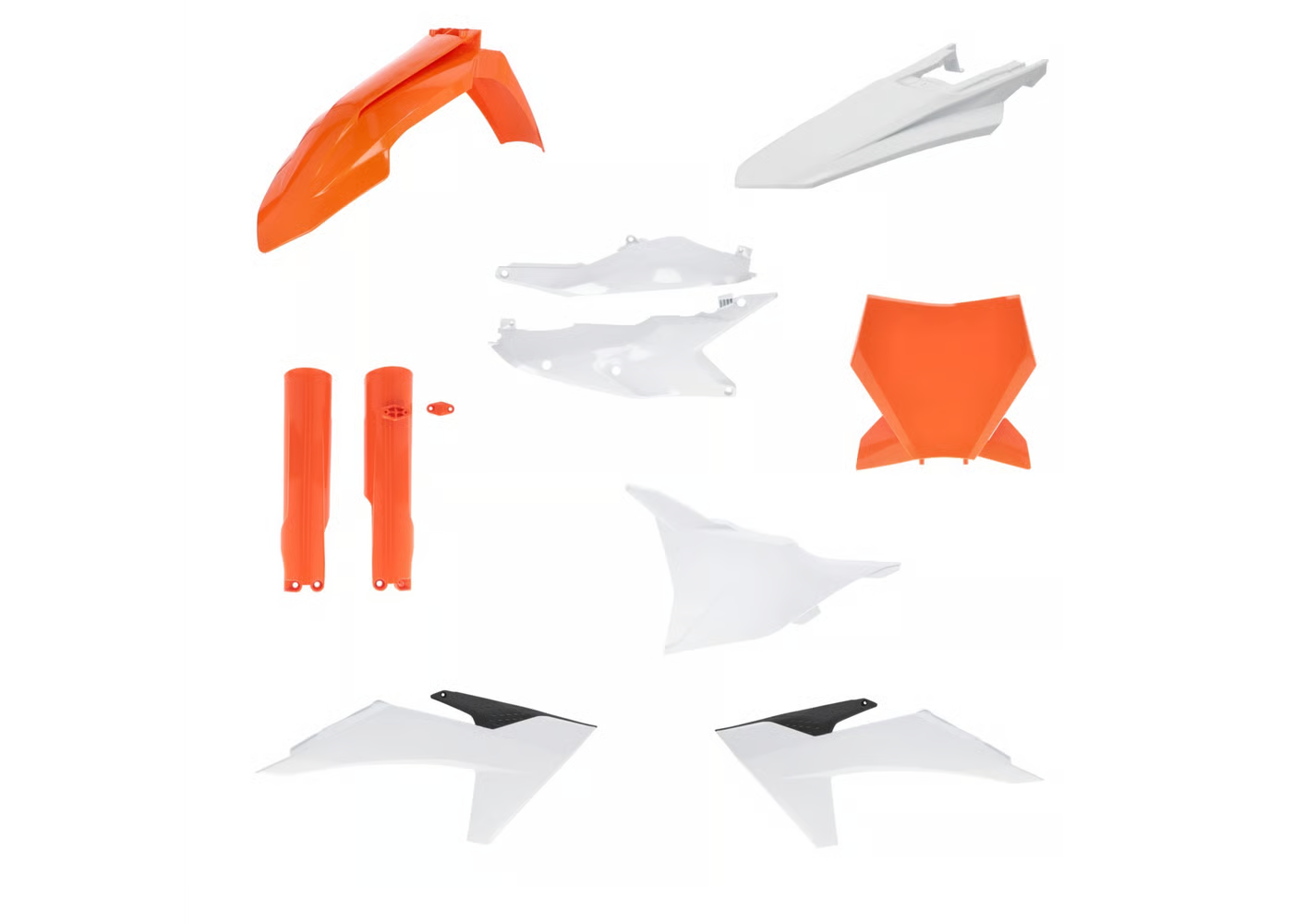 ACERBIS FULL PLASTIC KIT ORANGE / WHITE