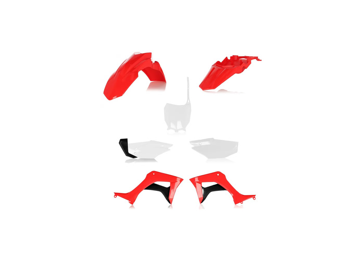 ACERBIS Plastic Kit RED/WHITE for Honda CRF 110F (2019-26)