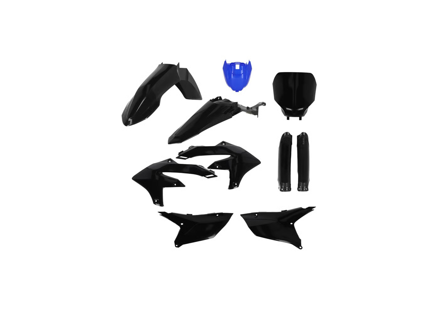 ACERBIS Full Plastic Kit BLACK / BLUE AIRBOX for Yamaha YZF 250 (2024-25) - YZF 450 (2023-25)