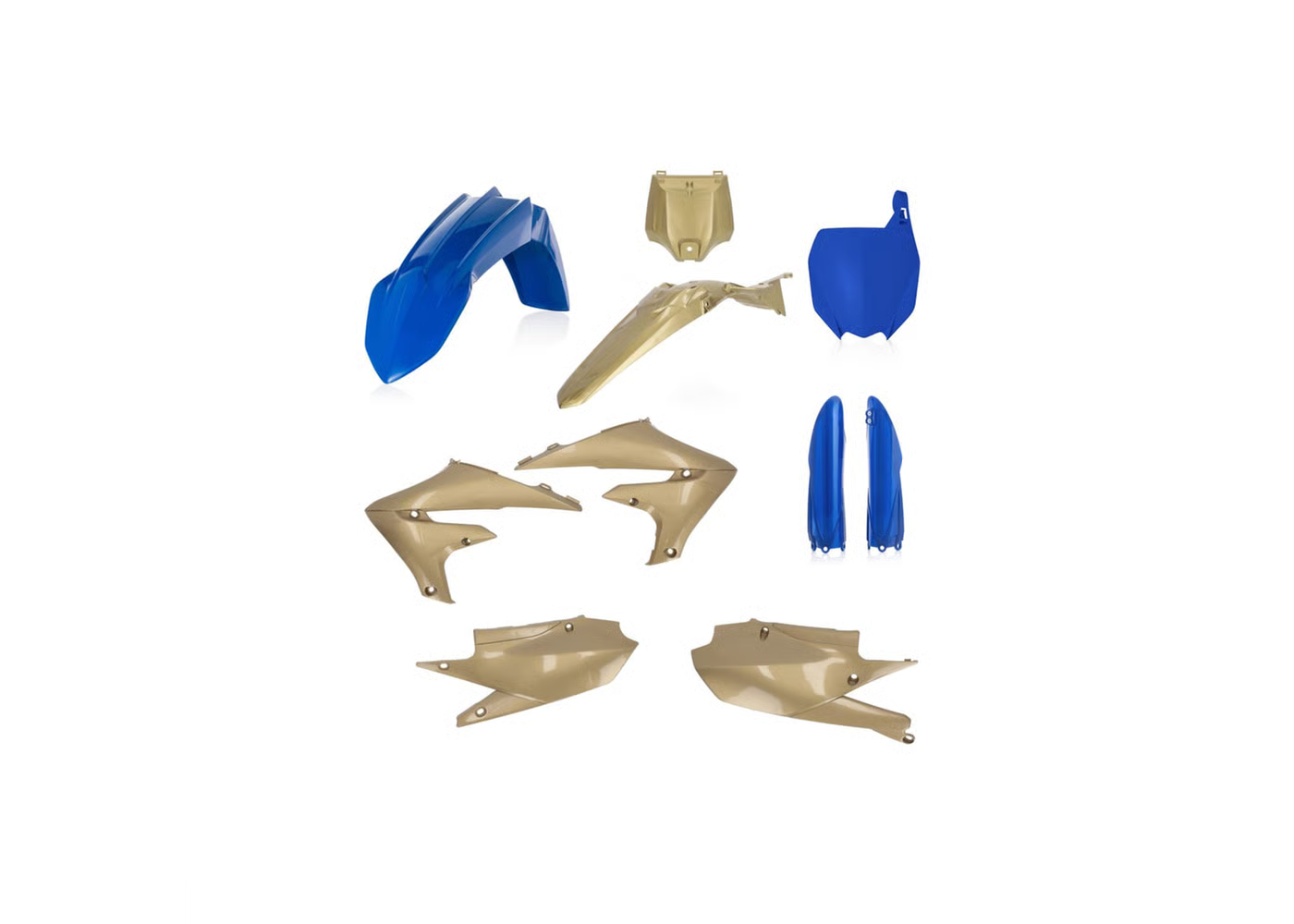 ACERBIS Full Plastic Kit BLUE / GOLD for Yamaha YZF 250 (2019-23) - YZF 450 (2018-22)