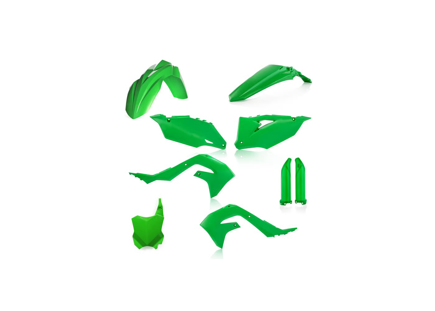 ACERBIS Full Plastic Kit OEM GREEN 24 for Kawasaki KXF 250 (2021-24) - KXF 450 (2019-23)